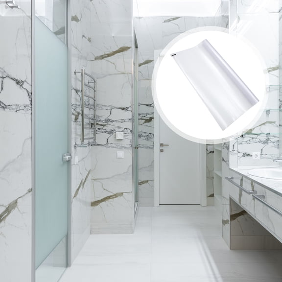 OFFIGAM Transparent Frosted Glass Window Film Privacy Protection Sticker Non Adhesive