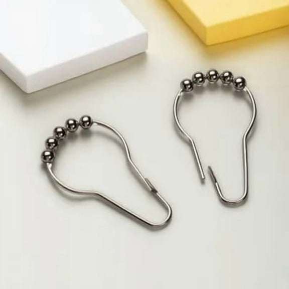 OFFIGAM Transparent Mesh Shower Organizer with Curtain Hanger for Bathroom Accessories and Toiletries