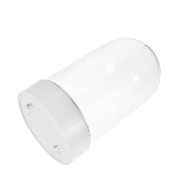 OFFIGAM Transparent Plastic Cloche Dome with Base for Decoration High Transparency Design Perfect for Christmas Snow Globes 6.5 inches