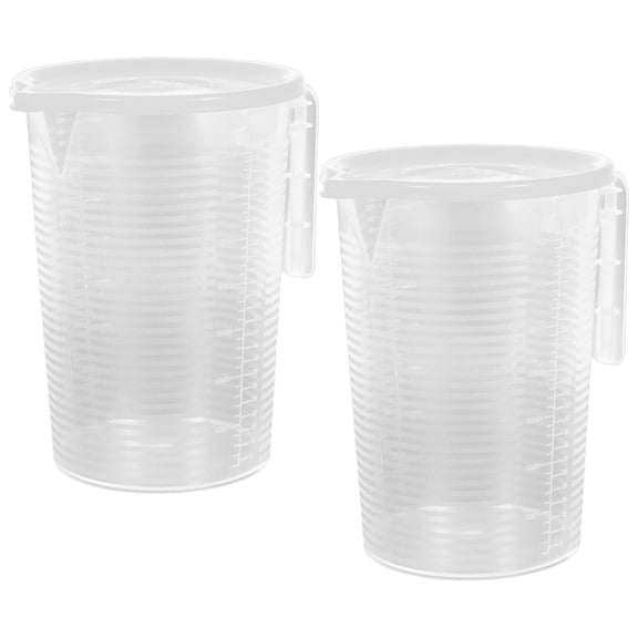 OFFIGAM 5L Large Capacity Transparent Measuring Jug with Lid for Accurate Ingredient and Beverage Measurement, PP Material