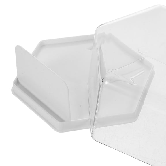 OFFIGAM Transparent WallMounted Display Box for Figurines Space Saving Dustproof Plastic Storage White 2pcs