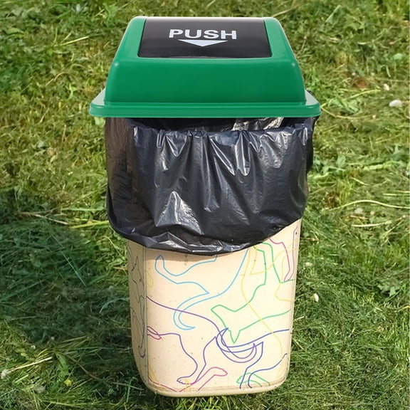OFFIGAM Home Use Green Trash Can Cover with Leak Proof Seal and User Friendly Design for Bathroom and Kitchen