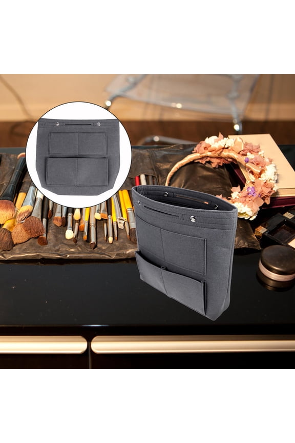 Travel Friendly Grey Felt Liner Bag with Sturdy Material and Large Storage Space