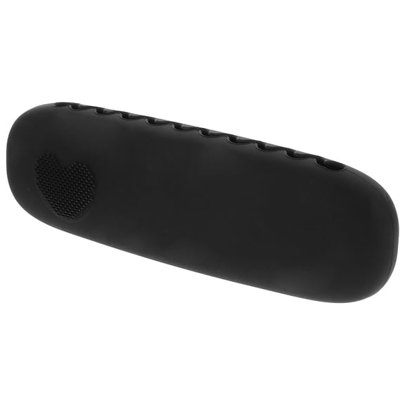 OFFIGAM Lightweight Black Silicone Makeup Brush Organizer Pouch Cosmetic Brush Bag for Easy Carry