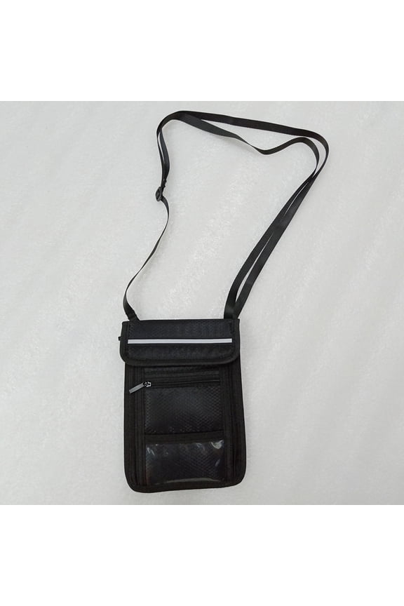 Travel Passport Wallet Portable Document Bag Waterproof Black 1Pack