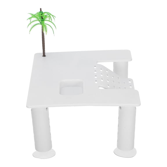 OFFIGAM Reptiles Basking Platform White ABS Turtle Turtle Tank Accessory 1 Piece