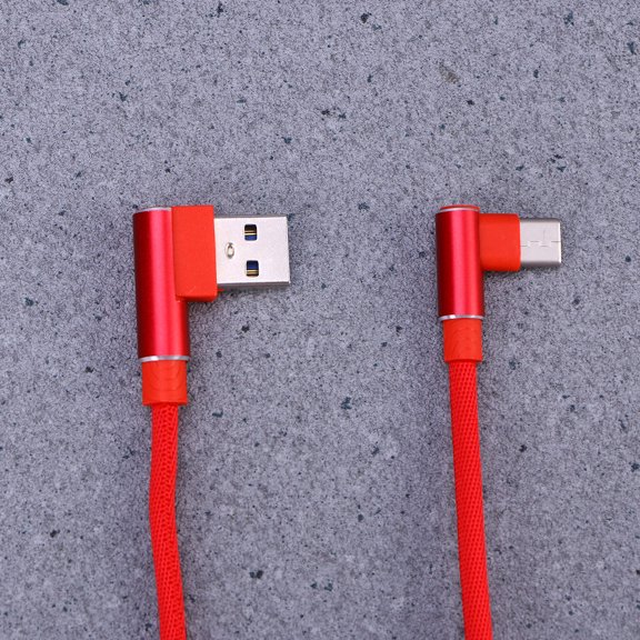 OFFIGAM USB Type C Cable Fast Charging USB C Cable Red with Soft Flexible Silicone Jacket for Cellphone Use