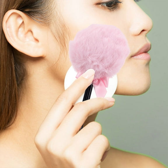 OFFIGAM Ultrasoft Pink Lollipop Shape Makeup Sponge with Long Handle for Even Powder Application and Body Use