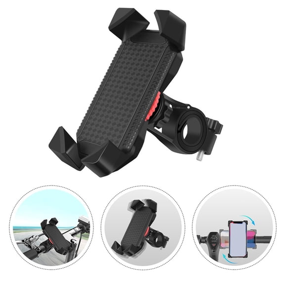 OFFIGAM Universal Cell Phone Holder Bike Handlebar Mount with 360 Degree Rotation Black