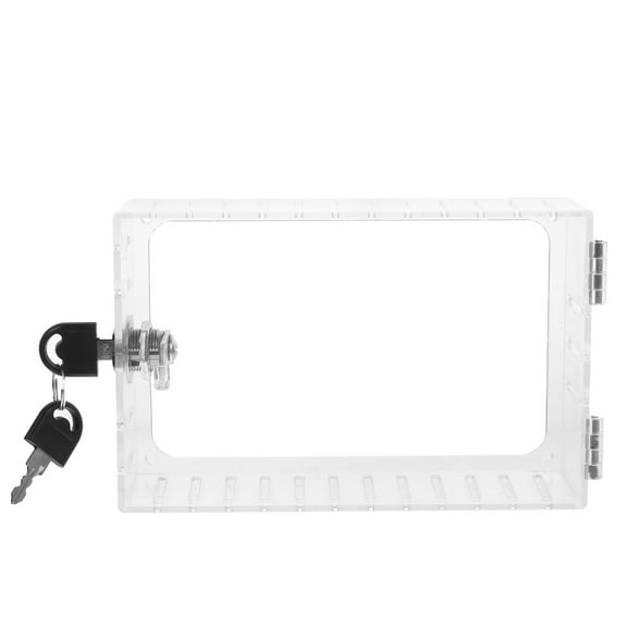 OFFIGAM Universal Transparent Thermostat Lock Box for Protection Plastic Cover Keeps Thermostat Safe 7.9 x 6.3 x 4.3 inches