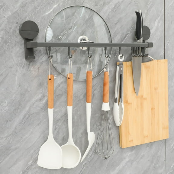 OFFIGAM Wall Mount Utensil Hangers for Kitchen, Grey, Indoor Use, Kitchen Organizer, 1 Set