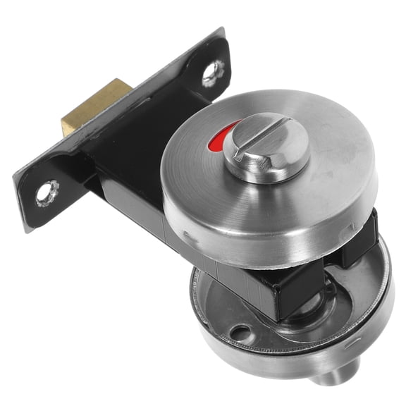 OFFIGAM Vacant Occupied Bathroom Lock Plated Silver Stainless Steel Door Lock for Privacy Protection