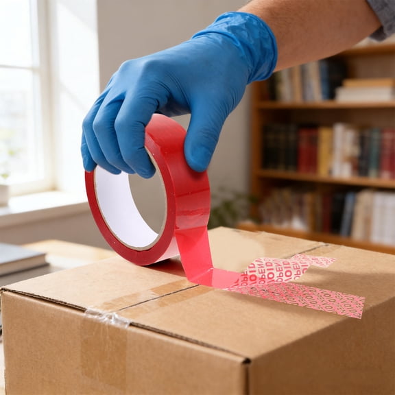 OFFIGAM Voidopen Tamper Proof Tape Red for Secure Shipping and Anti-Tampering Measures