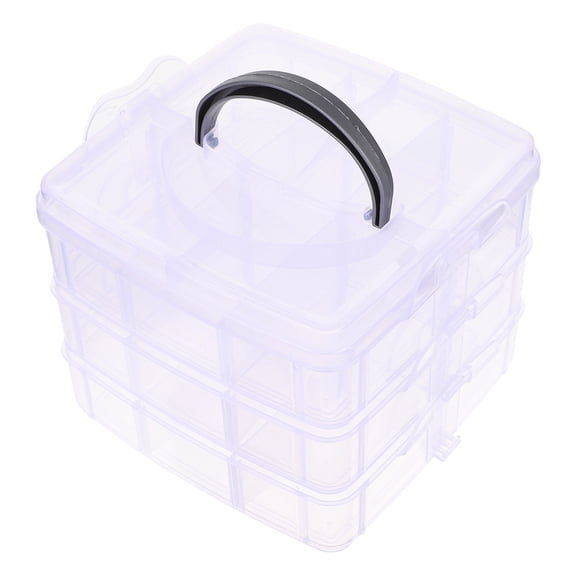 OFFIGAM Washi Tape Organizer Box Transparent Plastic Multi Layer Design for DIY Accessories 1Pcs