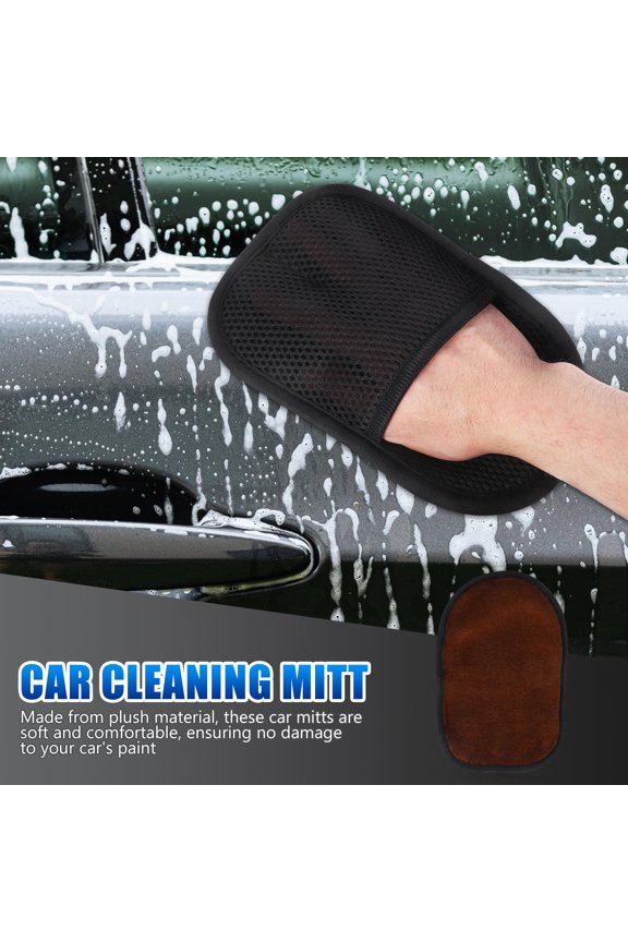 Car Wash Mitts Car Detailing Gloves Plush Dirt Trapping Vehicle 1Set