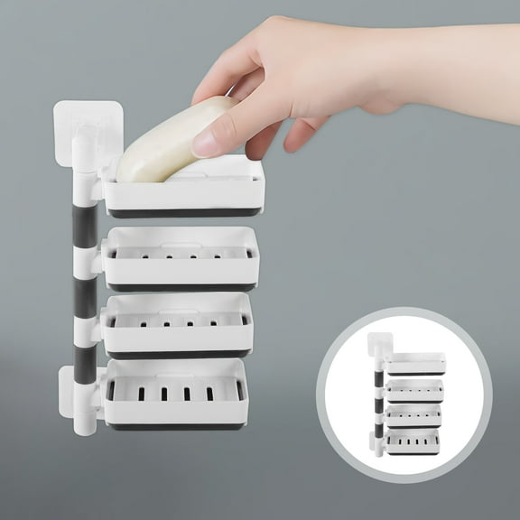 OFFIGAM Washroom Shelf for Organizing Bathroom Accessories in White PP 1Pack