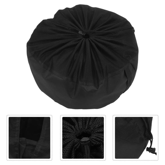 OFFIGAM RV Utility Storage Tote in Black with Handle for Sewer Hose, Power Cord, and Camping Accessories