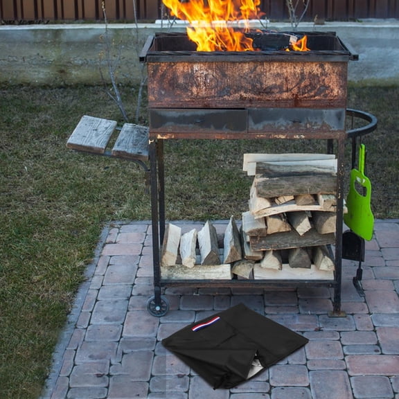 OFFIGAM Waterproof Fire Pit Cover Square Shape Heavy Duty Material with Handles for Easy Transport