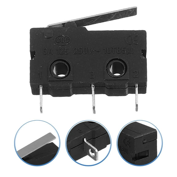 OFFIGAM Waterproof Lever Limit Switch 12Pcs Black Long Hinge Lever For Electronics Manufacturing