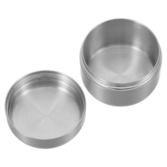 OFFIGAM Stainless Steel Waterproof Pill Case Portable Metal Organizer for Home Silver