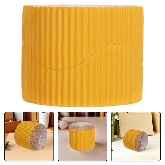 OFFIGAM Wave Edge Yellow Corrugated Paper Roll for DIY Classroom and Office Decor