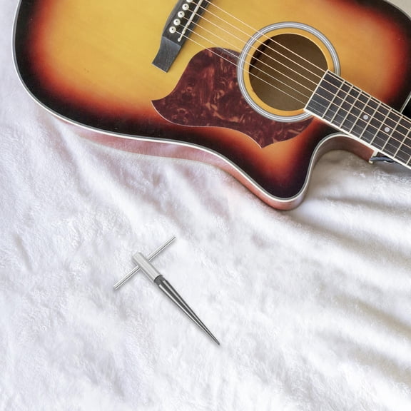 OFFIGAM Metal Taper Reamer with T-Handle for Guitar Bridge Pin Hole, Wear-Resistant Tool for Precise Guitar Maintenance
