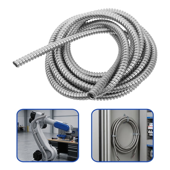 OFFIGAM Weather Resistant Stainless Steel Cable Conduit Pipe for Durable Outdoor Electrical Wire Management