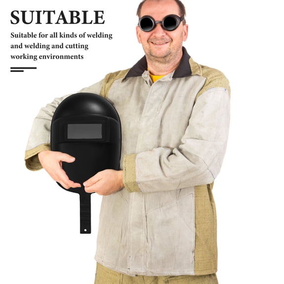OFFIGAM Welding Grinding Face Protector Black with Lightweight Design and Clear View Lens