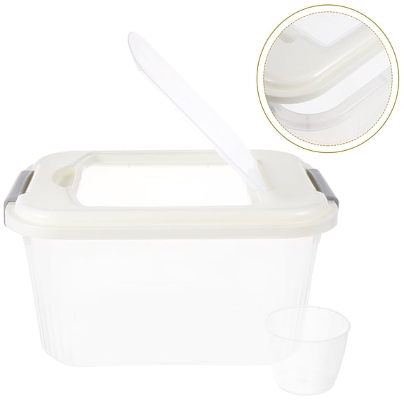 OFFIGAM White ABS Hamster Sand Bathroom for Small Pets Easy Clean Bath Basin Cage Accessory 10.5 x 8.5 x 4.5 Inches