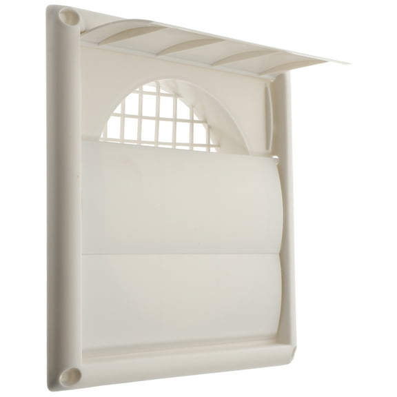 OFFIGAM White Louvered Dryer Vent Cover Replacement, ABS Material, Breathable Design, 5.5 x 5.5 Inches, Easy Install