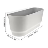 Porch Railing Flower Containers OFFIGAM White Plastic Balcony Flower Box Planter, Outdoor Railing Pot ...