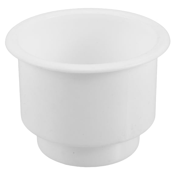 OFFIGAM White Plastic Boat Seat Cup Holder Flush Mount Insert for Marine and Rv Use