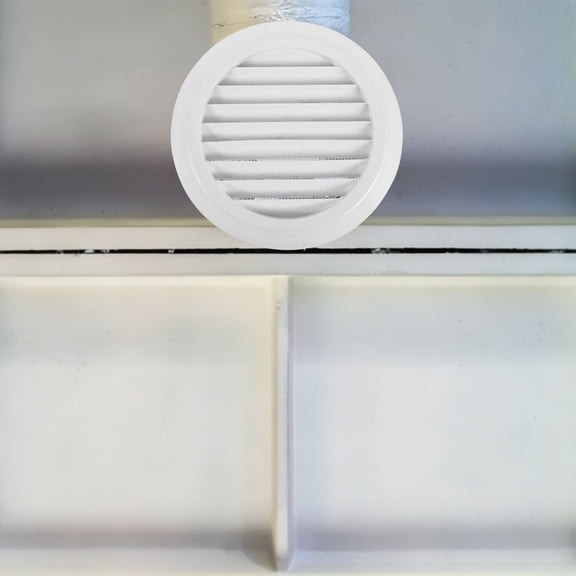 OFFIGAM White Plastic Soffit Exhaust Vent Cover with Low Noise Design for Home