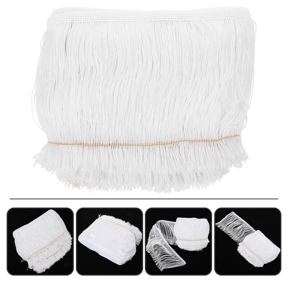 OFFIGAM White Tassel Border for DIY Curtain Trim and Sofa Fringe Sewing Crafts