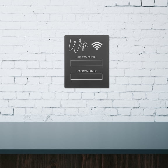 OFFIGAM Wifi Password Sign Rectangular Wi-Fi Sign For Guest Connectivity In Office 1Set