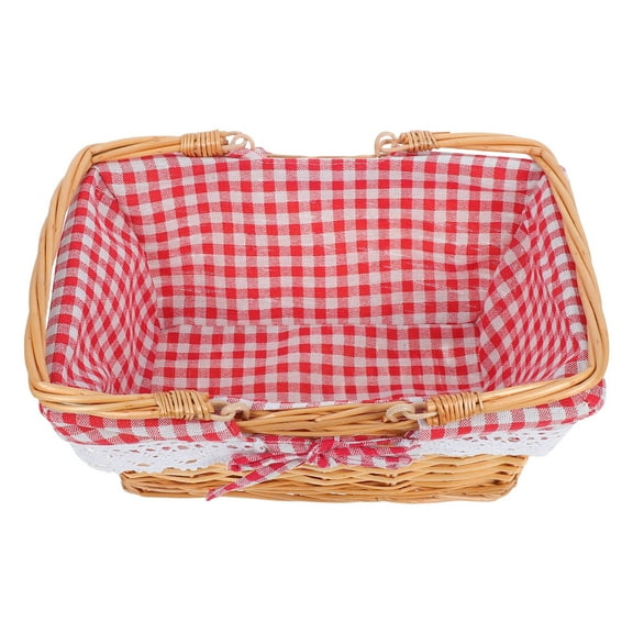 OFFIGAM Willow Snack Basket Set, Multi-Rectangular Food Serving Baskets for Living Room and Kitchen Use