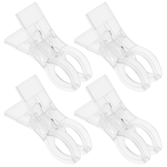 OFFIGAM Windproof Plastic Clothespins for Clothes Quilts and Pets, Multifunctional White Clips, 4 Pieces