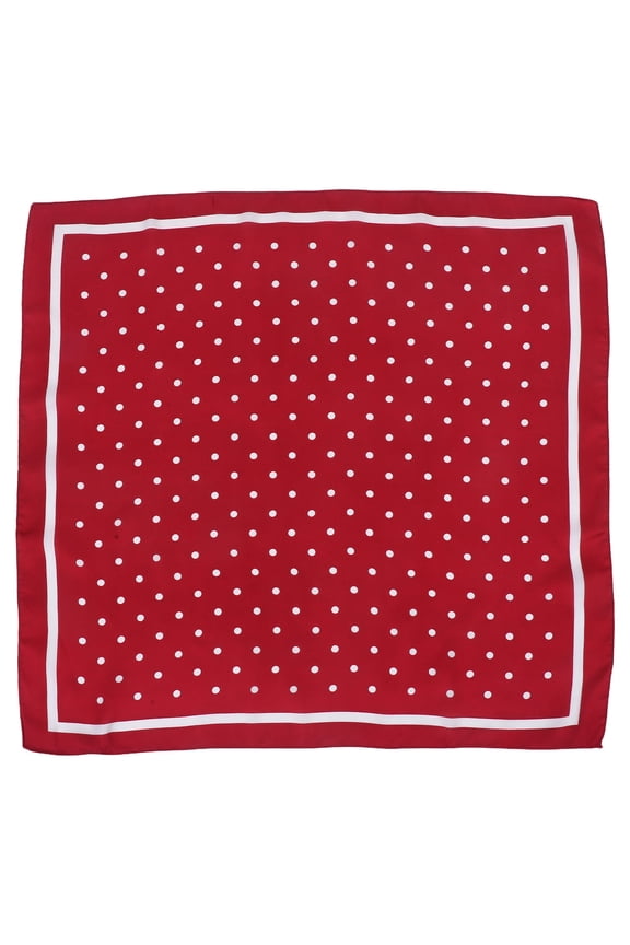 Sweet Dots Scarf Red Chiffon Soft Breathable for Travel Work