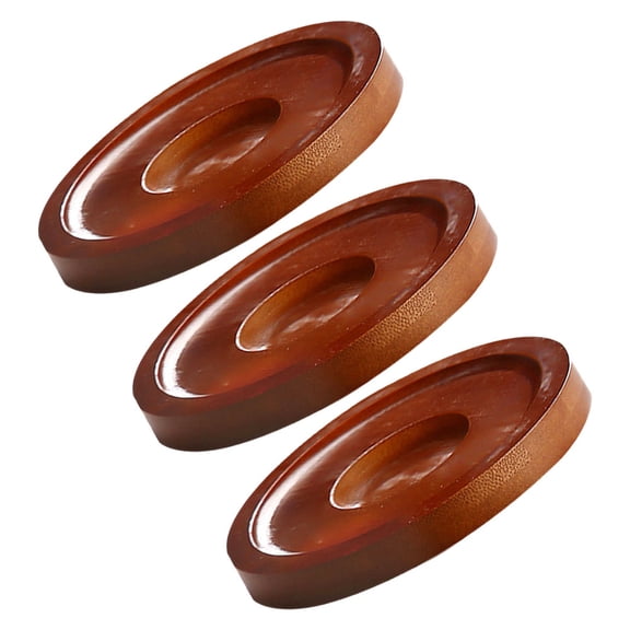 OFFIGAM Wooden Drink Coasters Rotating Glass of Round for Slip