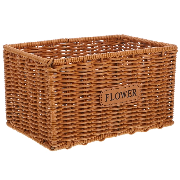 OFFIGAM Decorative Woven Basket Set Imitation Rattan Storage Organizer for Home and Office