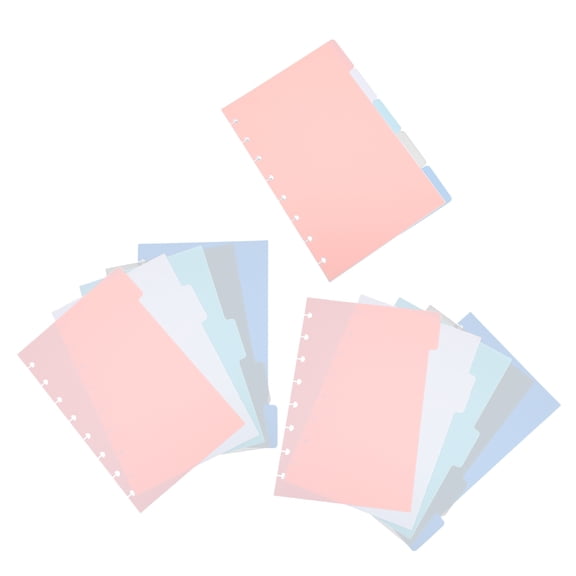 OFFIGAM Writable Index Tabs Plastic Binder Dividers for Notebook Planner and File Organizers