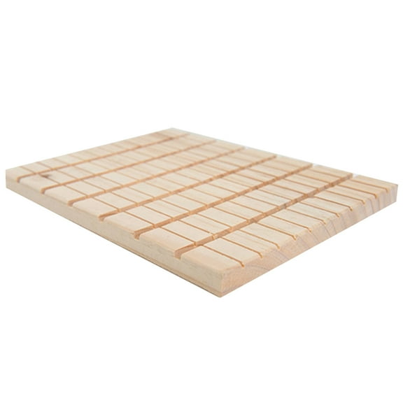 OFFIGAM Yellow Wooden Scratching Board for Small Pets Pet Foot Mat and Grinding Plate for Cats and Small Animals