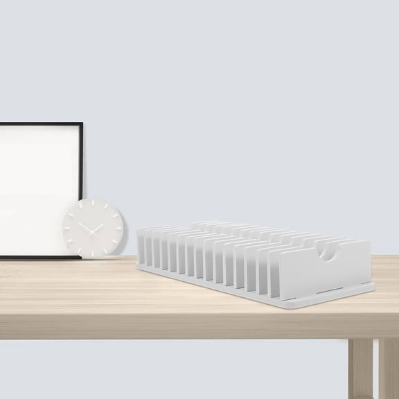 OFFIGAM White PVC Calculator Holder and Cell Phone Jail for Classroom Management and Organization, 1 Set