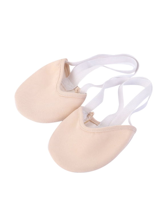 Beige Stretch Canvas Toe Pads for Ballet Dance Shoes, 1 Pair, Soft and Comfortable for Dancers
