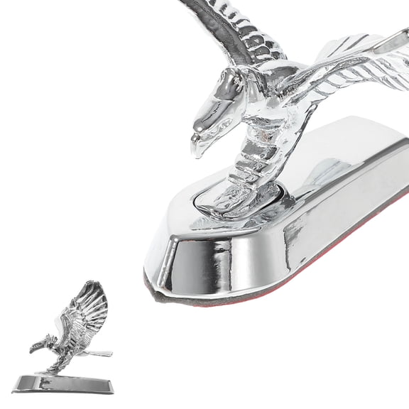 OFFIGAM 1Pc Strong Zinc Alloy Motorcycle Decoration Plated Silver 3D Eagle Emblem for Motorcycle