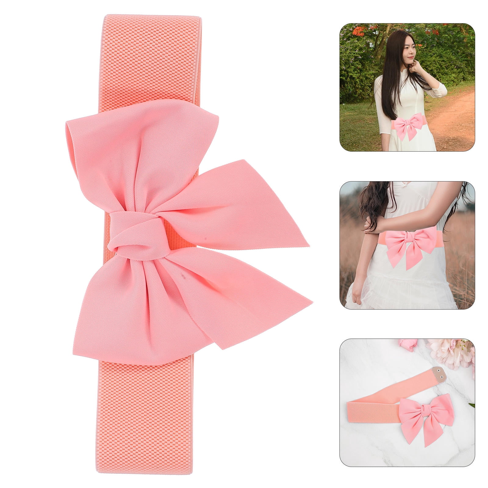 2195 Women\'s 1.5 Inch Bow Belt With Straw Edge, Stylish Accessory Athena Women main image 4