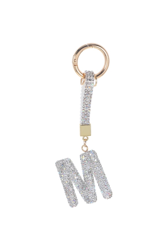 initial keychain Key Ring Silver 1 Set for Family