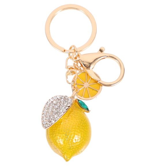 OFFIGAM Shape Rhinestone Key Pendant Alloy Keychain Set Stylish Accessory for Women and Men