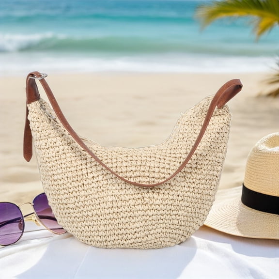 OFFIGAM straw tote bag for women Woven Tote Purse Paper 1Pack for Daily Use