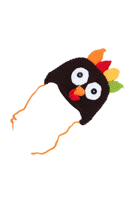 Turkey Design Beanie Hat Warm Winter Knit Cap for Men Women One Piece